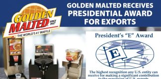 Golden Malted Waffles Receives Presidential Award for Exports