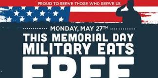 Military Eats Free at Hooters this Memorial Day