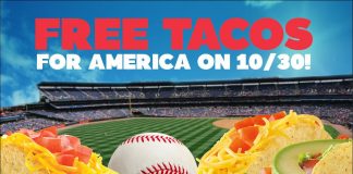 Free Tacos for America at Del Taco on 10/30