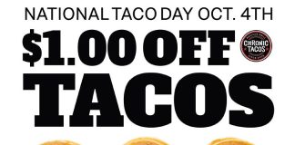 Chronic Tacos Celebrates National Taco Day With Special Deals