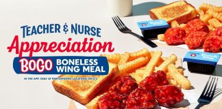 Teachers and Nurses get free Boneless Wings Meal from Zaxby’s