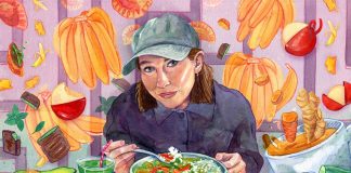 Veronika Slowikowska Is Working on Her Smoothie Order