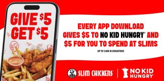 Slim Chickens Builds on Existing No Kid Hungry Partnership with Mobile App Download Promotion in January