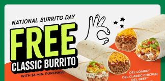 Del Taco Celebrates National Burrito Day With Free Classic Burritos