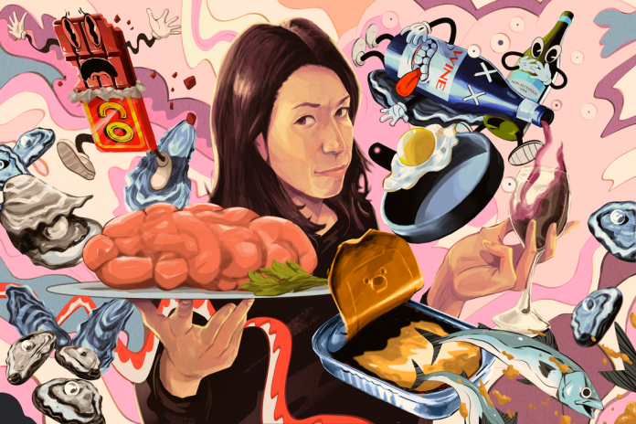 Julia Langbein Sneaks As Much Pickled Herring As She Can