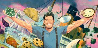 Broadway’s Constantine Rousouli Devours Rotisserie Chicken Between Shows