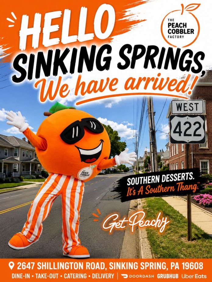 The Peach Cobbler Factory Expands Its Reach of Southern Desserts to Sinking Spring, Pennsylvania